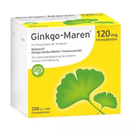 GINKGO-MAREN Comprimés pelliculés à 120 mg, 200 pièces