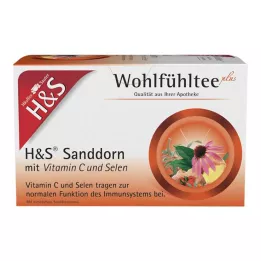 Sachets filtrants dargousier H&amp;S avec vitamine C et sélénium, 20 x 2,5 g