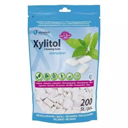 MIRADENT Xylitol Chewing Gum Menthe Recharge, 200 pcs