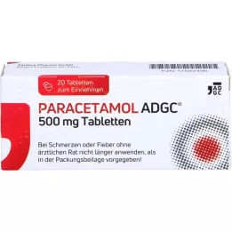PARACETAMOL ADGC Comprimés de 500 mg, 20 pièces