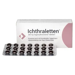 Comprimés Ichthraletten® 200 mg pour la rosacée, 168 pièces