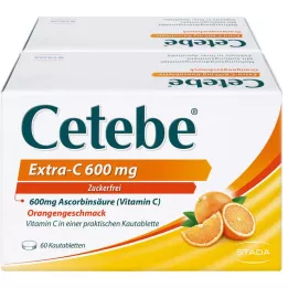 CETEBE Extra-C 600 mg comprimés à croquer, 120 pièces