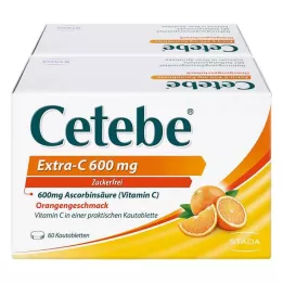 CETEBE Extra-C 600 mg comprimés à croquer, 120 pcs