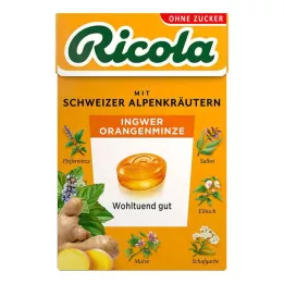 RICOLA o.Z.Box Bonbons au gingembre, à lorange et à la menthe, 50 g