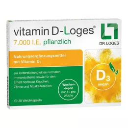 VITAMIN D-LOGES Dépôt hebdomadaire à base de plantes de 7 000 UI, 30 pièces