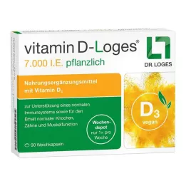 VITAMIN D-LOGES Dépôt hebdomadaire à base de plantes de 7 000 UI, 90 pièces