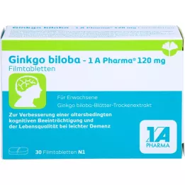 GINKGO BILOBA-1A Pharma 120 mg comprimés pelliculés, 30 pcs