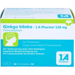 GINKGO BILOBA-1A Pharma 120 mg comprimés pelliculés, 60 pcs