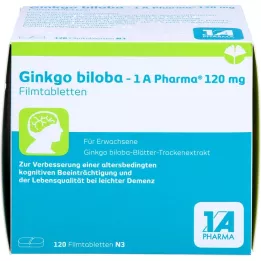 GINKGO BILOBA-1A Pharma 120 mg comprimés pelliculés, 120 pcs