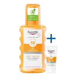 Eucerin Sun Oil Control Spray transparent pour le corps LSF 50 + , 200 ml