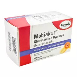 MOBIAKUT Glucosamine &amp; Gélules articulaires à base dacide hyaluronique, 90 pièces