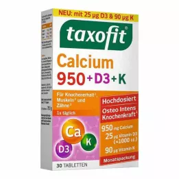 TAXOFIT Comprimés de calcium 950+D3+K, 30 pcs