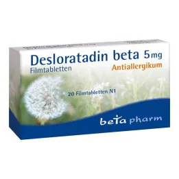 Desloratadine bêta 5 mg comprimés pelliculés, 20 pc