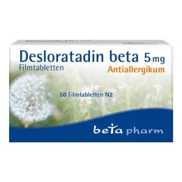 Desloratadine bêta 5 mg comprimés pelliculés, 50 pc