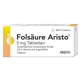 Acide folique Aristo 5 mg comprimés, 50 pc
