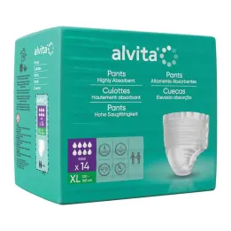 Culottes dincontinence Alvita maxi xl, lot de 14