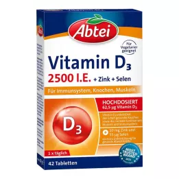ABTEI Vitamine D3 2500 UI comprimés + zinc + sélénium, 42 pc