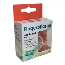 UM EASYPLAST Patch pour doigts autocollant 2,5 cm x 5 m rouge, 1 pièce
