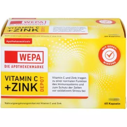 WEPA Capsules de vitamine C + zinc, 60 pièces