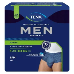 TENA® MEN ACTIVE FIT Plus Pants bleu S/M pour incontinence, 12 pièces