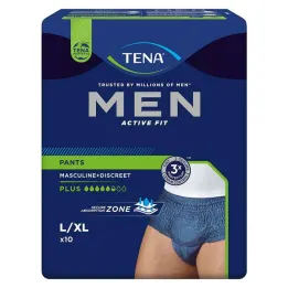 TENA® MEN ACTIVE FIT Plus Pants bleu L/XL pour incontinence, 10 pièces