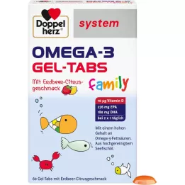 DOPPELHERZ Omega-3 Gel-Tabs Family ERDB.Cit. Système, 60 pc