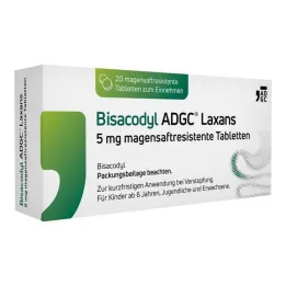 Bisacodyl ADGC® Laxans 5 mg comprimés gastro-résistants, 20 pc