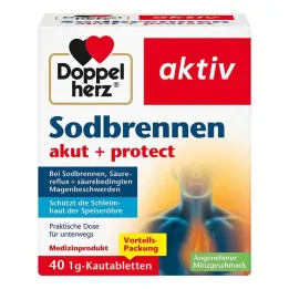 Doppelherz brûlures destomac aiguës + protéger les comprimés à croquer, 40 pc