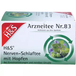 H&amp;S Nerve and Sleeping Tea avec sachets filtrants au houblon, 20X1,5 g
