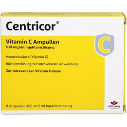 CENTRICOR Vitamine C ampoules 100 mg/ml solution injectable, 5X5 ml