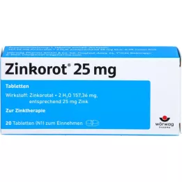 ZINKOROT 25 mg de comprimés, 20 pc