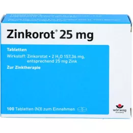 ZINKOROT 25 mg de comprimés, 100 pc