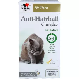 DOPPELHERZ pour animaux Complexe Anti-Boules de Poils chats, 25X10 g