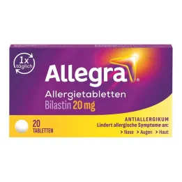 Comprimés dallergie Allegra Comprimés de 20 mg, 20 pc