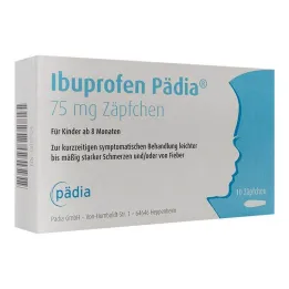 Ibuprofen Pedia 75 mg suppositoires, 10 pc