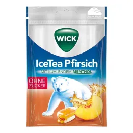 WICK Bonbons à la pêche Icetea sans sucre, 72 g