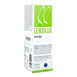 Solution combinée Lensilux All in One + récipient pour contacts blancs, 360 ml