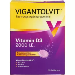 VIGANTOLVIT Comprimés effervescents de 2000 UI de vitamine D3, 60 pièces