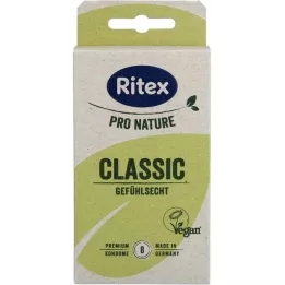 RITEX PRO NATURE CLASSIC préservatifs végétaliens, 8 pièces
