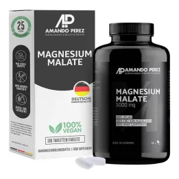 Malate de magnésium 3000 mg comprimés végétaliens, 180 pc