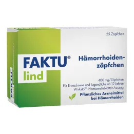 FAKTU Suppositoires pour hémorroïdes Lind à lhamamélis, 25 pièces