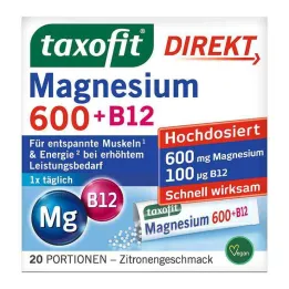 Taxofit Magnésium 600 + B12 Granules directs, 20 pc