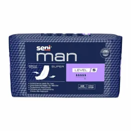 Seni® Man Incontinence Pad Super Niveau 5, 15 pc