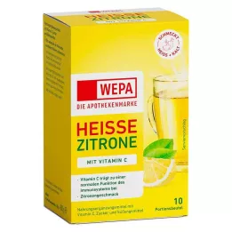 WEPA poudre de citron chaud + vitamine C, 10X10 g