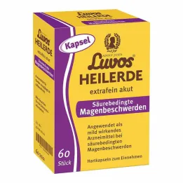 Luvos argile curative extra fine capsules pour problèmes destomac liés à lacide aigu, 60 pièces