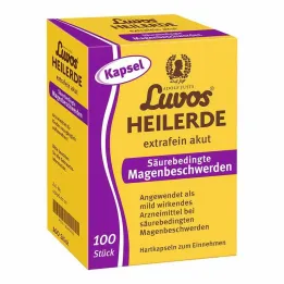 Luvos argile curative extra fine capsules pour problèmes destomac liés à lacide aigu, 100 pièces