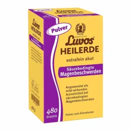 Luvos Argile cicatrisante extra fine pour problèmes destomac liés à lacide aigu, 480 g