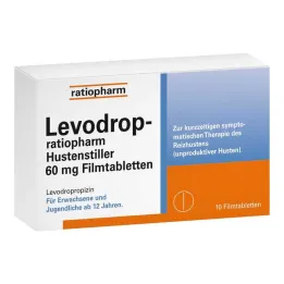 Levodrop-ratiopharm antitussif 60 mg comprimés pelliculés, 10 pc