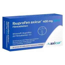 Ibuprofène axicur® 400 mg comprimés pelliculés aigus, 20 pc