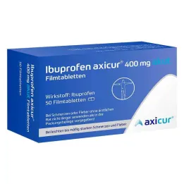Ibuprofène axicur® 400 mg comprimés pelliculés aigus, 50 pc
